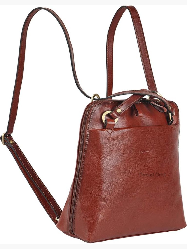 Full Grain Leather Convertible Backpack Purse For Women Fits Ipad
